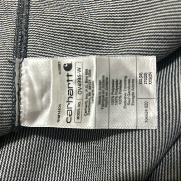 Carhartt Women's Vest XXL (20) Relaxed Fit Sherpa Fleece Snap Front Gray Black - Picture 8 of 12